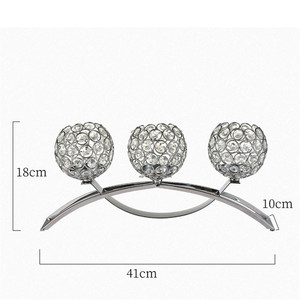 Casa Decorativo Candeliere Ponte D'oro Da Sposa Centrotavola candelabri 3 in 1 Supporti Di Candela di Cristallo - Product Image 4