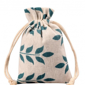 Bolsa de Yute Personalizada con Logotipo Impreso, Bolsa de Regalo de Navidad de Yute, Bolsa de Yute con Cordón de Algodón Marrón - Product Image 2