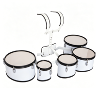 Factory Direct Customizable 5pcs Multi Tenor Marching Drum Set with Carrier and Mallets for Band Parade
