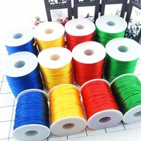 Épais 1.5mm 100 mètres ligne de cordon en Polyester solide cordons en Nylon Bracelets chaîne noeud chinois cordon soie pour la fabrication de bijoux
