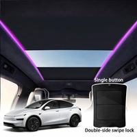 Pare-soleil Lompard Nouveau 2026 avec éclairage d'ambiance pour Tesla Model Y Juniper, commande vocale par bouton, pare-soleil électrique