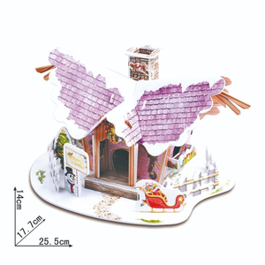 Certification officielle Chine Fabrication professionnelle Neige Maison de Noël Adolescents Défi Conte de Fées Puzzle 3D - Product Image 4