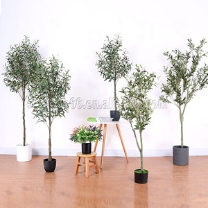 Elegante Árbol de Olivo Artificial <span class=keywords><strong>con</strong></span> <span class=keywords><strong>Frutos</strong></span>, Bonsái Artificial de Bajo Mantenimiento, Planta Artificial en Maceta para Decoración - Product Image 4