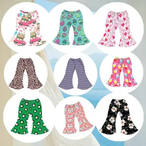 Sassy toddler leopard pants flare kids leopard bottoms pants girls casual sweet fall pant