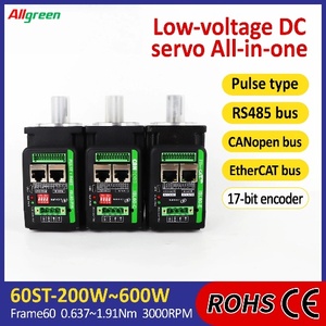 Controlador de Motor Servo Allgreen DC24/48V 6/10/12/15A IP65 3000RPM 200/400/600W 0.637/1.27/1.91N.m, Controlador de Motores Servo Integrado - Product Image 2