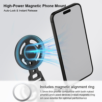 Support de téléphone de voiture MEDALight multifonctionnel, réglable, magnétique puissant, étanche, flexible, rotatif à 360°, en alliage d'aluminium
