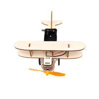 Bricolage 3D électrique jouets en bois pour enfants Puzzles en bois technologie scientifique expérience construire cadeau fait à la main Glissade avion