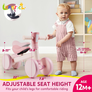 Vélo d'équilibre pour tout-petits avec musique et lumières | Premier jouet d'équitation pour les enfants de 1 à 2 ans | Jouet bébé extérieur pour garçons et filles (rose) - Product Image 6