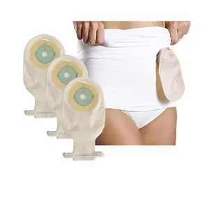 Colostomy Bags,Ostomy Colostomy Supplies One Piece Drainable Pouches with Clamp Closure for Ileostomy Stoma Care, Cut-to-Fit