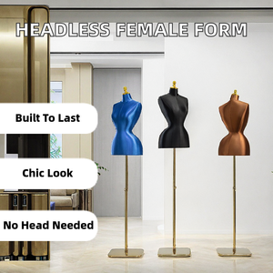 Tissu BBL femme courbes buste Mannequin robe forme vêtements forme <span class=keywords><strong>taille</strong></span> grandes hanches buste demi corps or Mannequin femme torse - Product Image 3