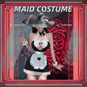 Femmes Sexy femme de chambre Lingerie ensemble français femme de chambre Costume mignon soutien-gorge jupe vilain <span class=keywords><strong>tablier</strong></span> Kawaii Anime Cosplay tenue arc trou pour % - Product Image 2