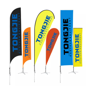 Bandiere a Goccia Personalizzate per Spiaggia con Stampa del Tuo <span class=keywords><strong>Design</strong></span>, Asta in Alluminio, OEM, in Poliestere - Product Image 3