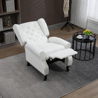 Sofá de lectura cómodo tapizado moderno de mediados de siglo, sillón de acento con respaldo de ala para sala de estar y dormitorio