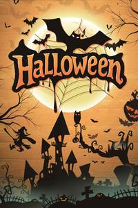 Bandera de Jardín de Poliéster Personalizada para Halloween al por Mayor, Fondo de Castillo de Calabazas Espeluznante para Decoración de Fiestas de Casas Encantadas al Aire Libre - Product Image 2