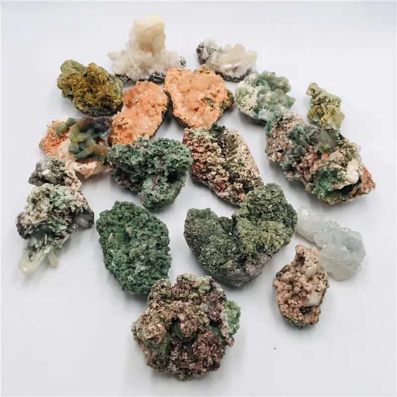 Spesimen Mineral Cluster Quartz Kristal Batu Permata Longgar Alami untuk Koleksi