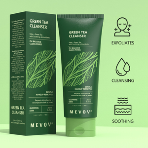 Nettoyant <span class=keywords><strong>moussant</strong></span> en <span class=keywords><strong>gel</strong></span> à base de thé vert et d'huile d'arbre à thé OEM avec contrôle de l'huile de nettoyage en profondeur et traitement de l'acné <span class=keywords><strong>pour</strong></span> tous les types de <span class=keywords><strong>peau</strong></span> - Product Image 3