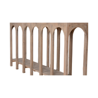 Table d'appoint de table console en bois massif récupéré arc de style shabby chic français