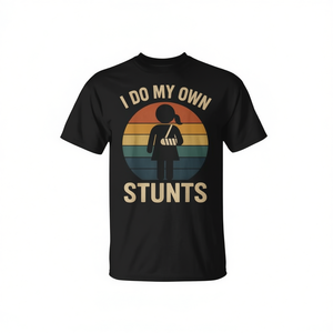 Camiseta I Do My Own Stunts para chicas con brazos rotos, para recuperar de lesiones - Product Image 2