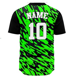 Uniforme de baseball haut de gamme, maillot d'équipe personnalisé OEM avec logo frontal à motif animal/lettre, 100% polyester, impression numérique, vente en gros - Product Image 2