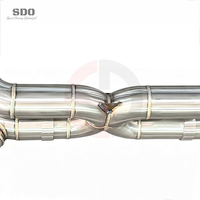 Système d'échappement complet en acier inoxydable SDO compatible avec Chevrolet Corvette C8 Stingray Z51 6.2L 2020-2026, avec downpipe droit et valve OEM
