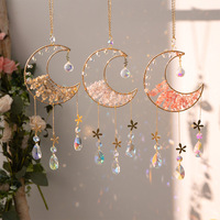 OWNSWING Améthyste Cristal Lune Suncatcher Sun Catchers Fenêtre Cristaux Carillons Vent Pendentif Paysage