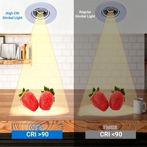 Plafonnier encastré rond COB LED anti-éblouissement de 4 pouces, en aluminium moulé sous pression, 2700K-5000K, 12W, éclairage intérieur - Product Image 6