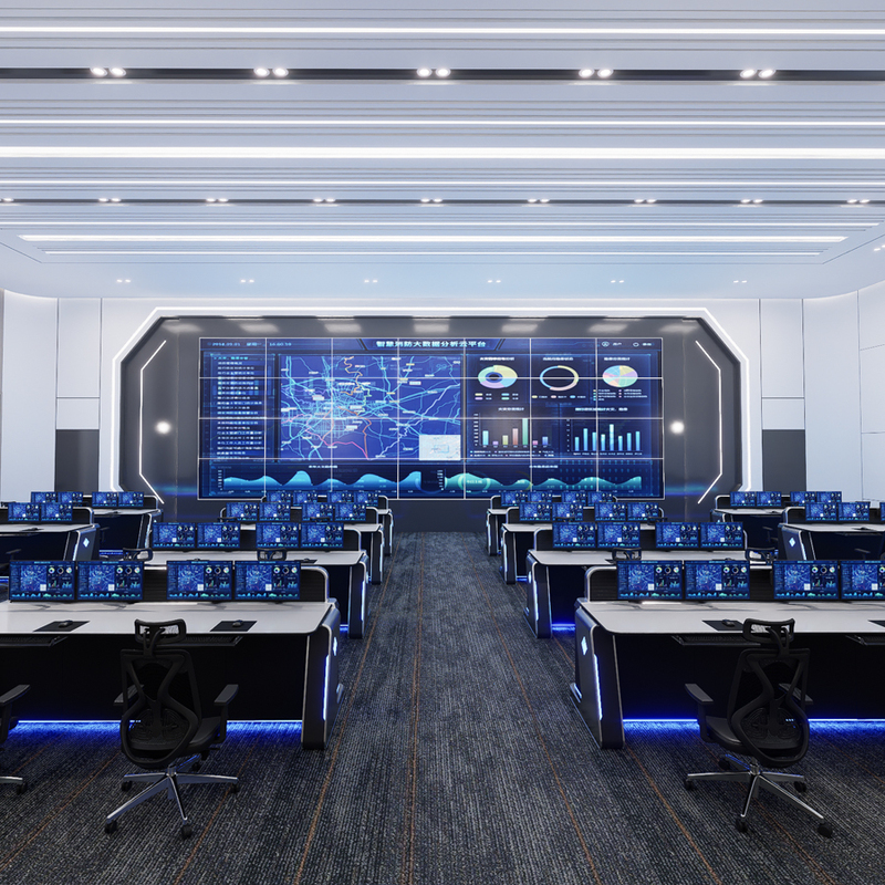 Modern Workstation Intelligent Monitoring Control Room