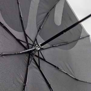 Parapluie UV pliable 3 volets <span class=keywords><strong>de</strong></span> qualité supérieure, écologique, noir, avec sac <span class=keywords><strong>de</strong></span> transport compact, idéal pour la voiture, les activités <span class=keywords><strong>de</strong></span> plein air et le sac à dos - Product Image 6