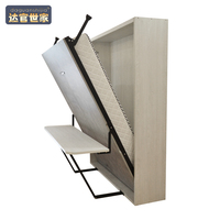 Vente en gros de meubles électriques automatiques montage mural double taille vertical pliant escamotable lit et bureau muraux avec moteur