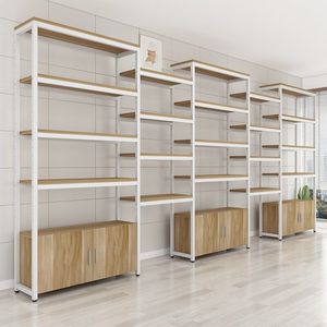 Étagère de présentation pour supermarché et magasin de proximité, meuble de rangement multi-niveaux double face en acier, simple et autoportant pour chaussures - Product Image 5