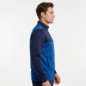 Puff Logo 350gsm Lined Stand Collar Long Spring Hoodie Drop Shoulder Custom Eco Friendly Recycled <b>Fleece</b> Unisex Men <b>Sweaters</b> - Product Image 4
