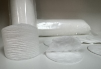 Tampons en coton hypoallergéniques Premium Spunlace 3 couches, diamètre 5,7 cm, sans peluches, emballage cylindrique, doux, double face, pour démaquillage