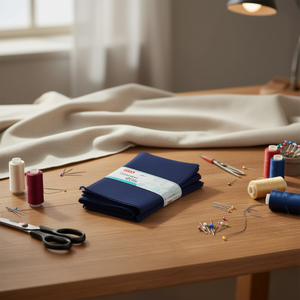 Accessorio in Tessuto Ilan Blu Navy 100x80 Cm per Forniture da Cucito - Product Image 3