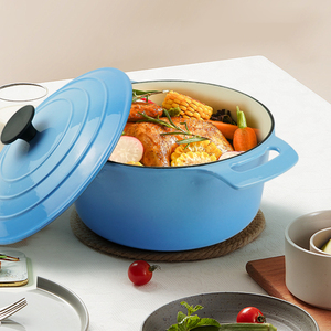Olla de Hierro Fundido Esmaltada Antiadherente de 23.5cm, Colorida, para Cocina, Apta para Horno, Venta al Por Mayor Personalizada - Product Image 1