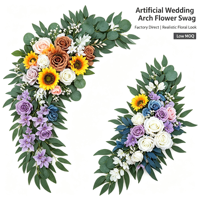 Guirlande de fleurs artificielles pour arche de mariage, toile de fond, allée d'entrée, réception de gala, fête d'hôtel, accessoire photo, aménagement de vitrine