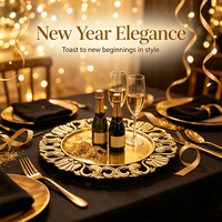 Assiette de présentation décorative en plastique de 13 pouces, style rétro européen, bord irrégulier, pour mariage et fête