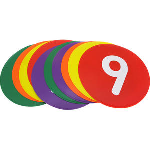 Digitale Marker 9 Inch 1-10 Nummers Spot Markers Vlakke Veldkegels Antislip Rubberen Behendigheidsmarkeringen Vlakke Veldkegels Vloerstippen - Product Image 3