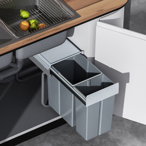 <span class=keywords><strong>Poubelle</strong></span> double escamotable intégrée <span class=keywords><strong>sous</strong></span> l'<span class=keywords><strong>évier</strong></span> de cuisine, 15L - Product Image 3