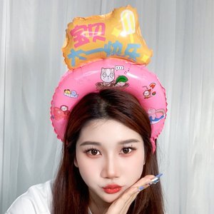 Pinzas para el cabello con forma de globo para el Día del Niño, diademas de dibujos animados de papel de aluminio, accesorios de fiesta para la celebración de los niños - Product Image 5