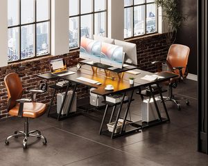 Hiện Đại Hình Chữ <span class=keywords><strong>U</strong></span> Bàn Máy Tính Với Ổ Cắm Điện LED Ánh Sáng Nhà Văn Phòng Máy Trạm Nghiên Cứ<span class=keywords><strong>u</strong></span> PC Chơi Game Bàn - Product Image 2