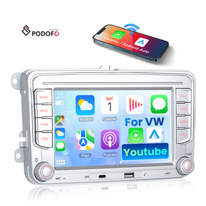 Autoradio Podofo 7'' 2 Din MP5 Lecteur multimédia de voiture sans fil Carplay & Android Auto <span class=keywords><strong>YouTube</strong></span> Type C USB pour VW/PASSAT/POLO/GOLF OEM Factory - Product Image 1