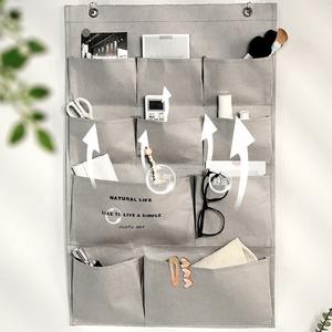 Sac de rangement mural Cotton Road 100% coton, multi-poches, sans perçage, pour salle de bain, cuisine, chambre - Product Image 2