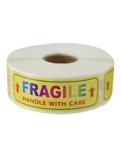 1 X3 Inches Fragile Shipping <b>Sticker</b> Glass Per <b>Roll</b> 500 Labels Caution Warning Shipping Mobile Envelope Glass Permanent - Product Image 1