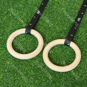 Hoge Kwaliteit Houten Gymnastiekringen Voor Gym Workout Ophanging Trainers Voor Fitness - Product Image 4