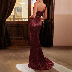 Elegante monospalla paillettes festa da ballo <span class=keywords><strong>con</strong></span> <span class=keywords><strong>spacco</strong></span> <span class=keywords><strong>abito</strong></span> da ballo Design sirena lunga stagione estiva x <span class=keywords><strong>abito</strong></span> da sera - Product Image 3