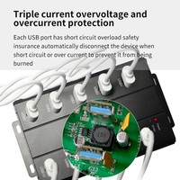 Stasiun Dock Multiport Hub tipe-c kualitas tinggi dengan Hub 4K USB 3.0 SDTF USB-C PD adaptor pengisi daya 10port USB C Hub