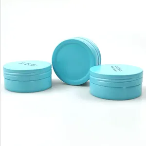 Personalizado Várias Cores e Tamanhos Tipo 2oz Round Pill Can Candy Mint Metal Jar Spice Candy Cream Tin Box Vazio Latas