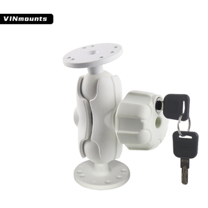 Soportes y bases de bola de aluminio marino blanco de 1.5''/38mm/C con perilla de bloqueo antirrobo para tabletas, ideales para médicos de hospital - Product Image 1