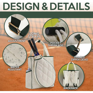 Tennis racket bag sports handheld racket bag badminton racket bag multi-<b>functional</b> racket backpack Women sport gym travel bag - Product Image 6
