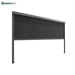Persiana enrollable con cremallera eléctrica motorizada de tela parasol a prueba de viento personalizada para exteriores para pérgola - Product Image 3